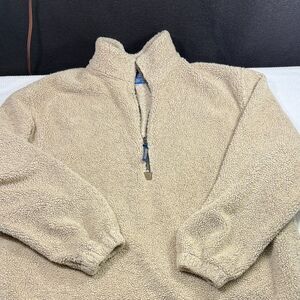 Pendleton Men's Tan Zip-Up Fleece Pullover